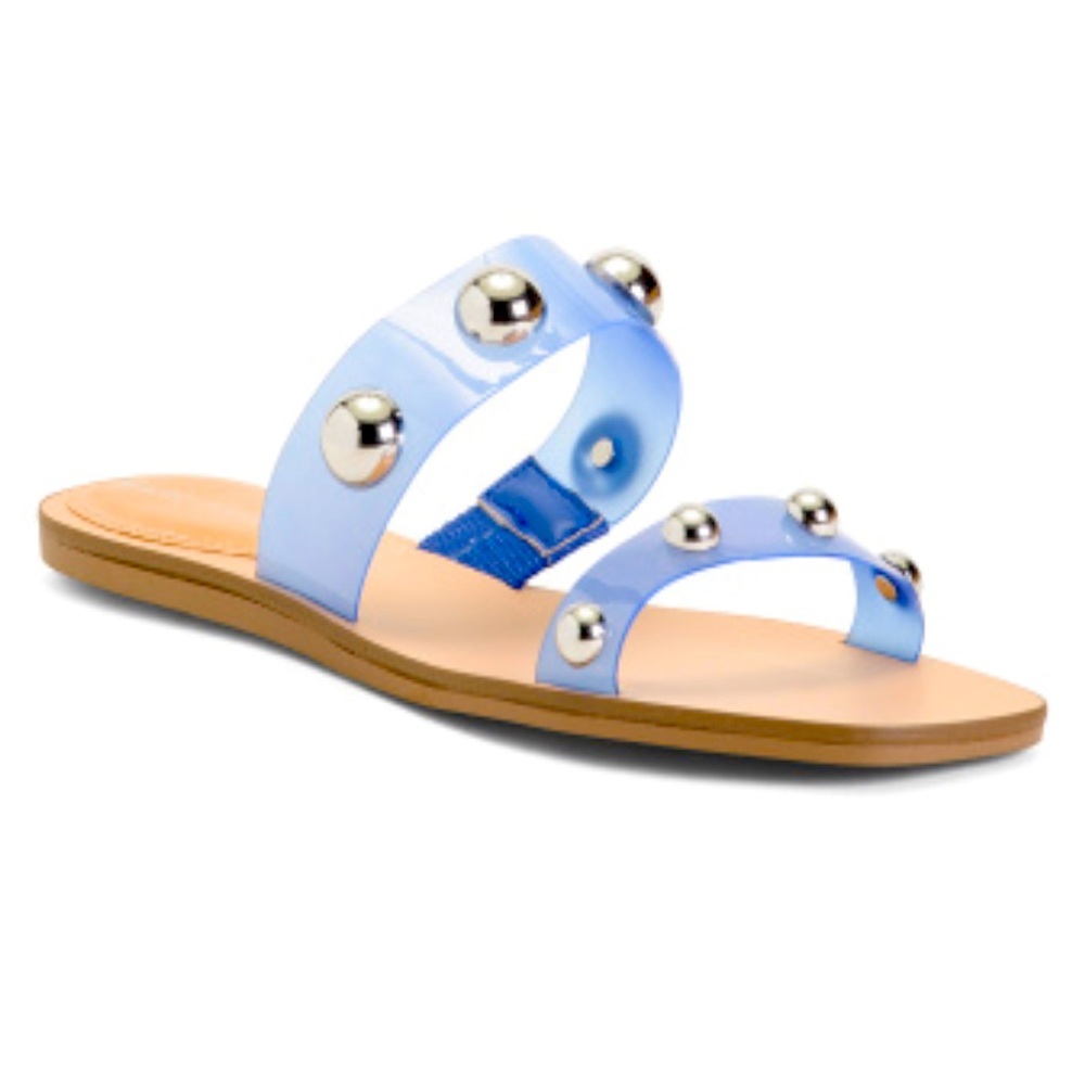 MARC FISHER
Frosted Lucite Studded Sandals